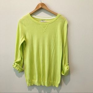 Old Navy Chartreuse Pull-Over Sweater